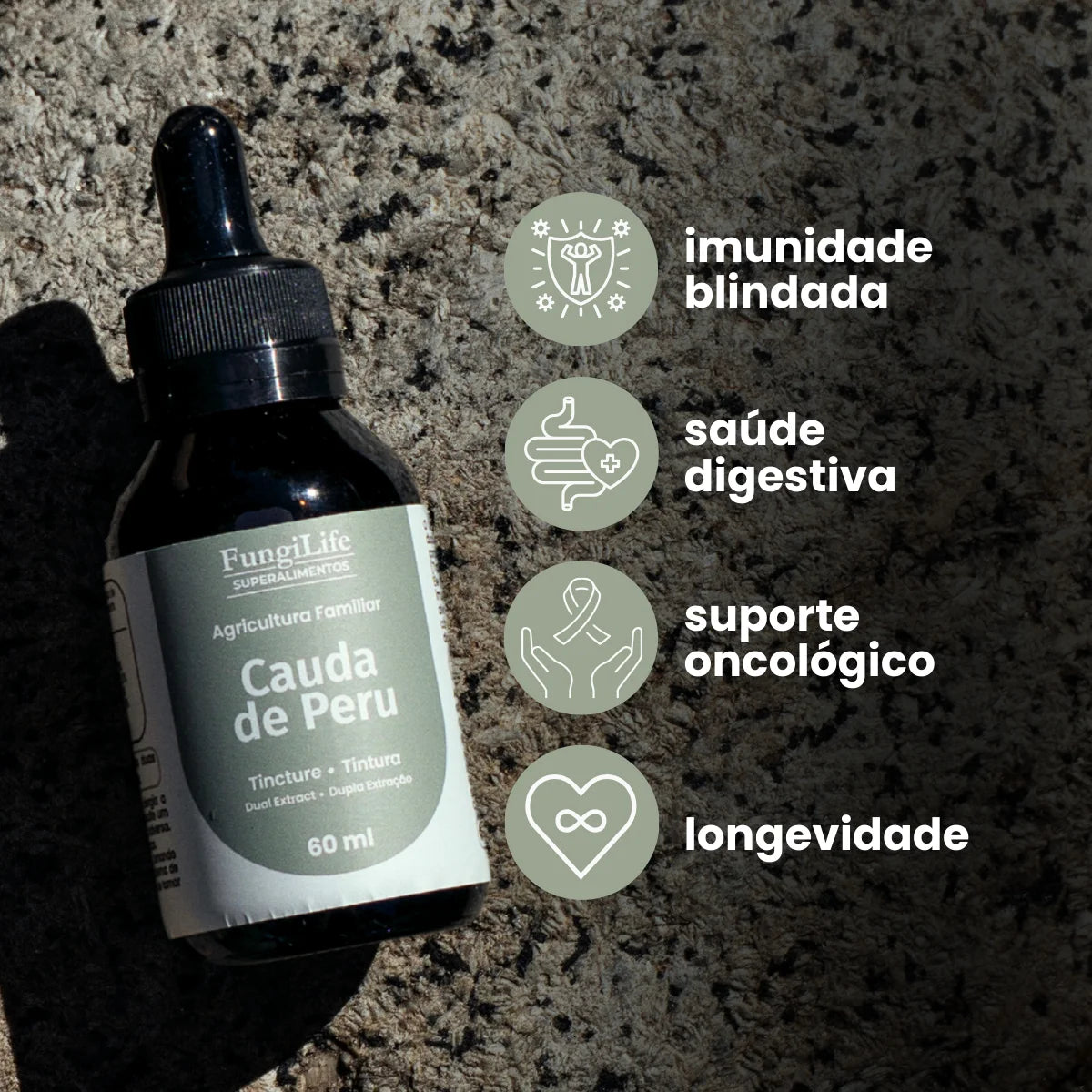 Cogumelo Cauda de Peru | Extrato Líquido 60ml