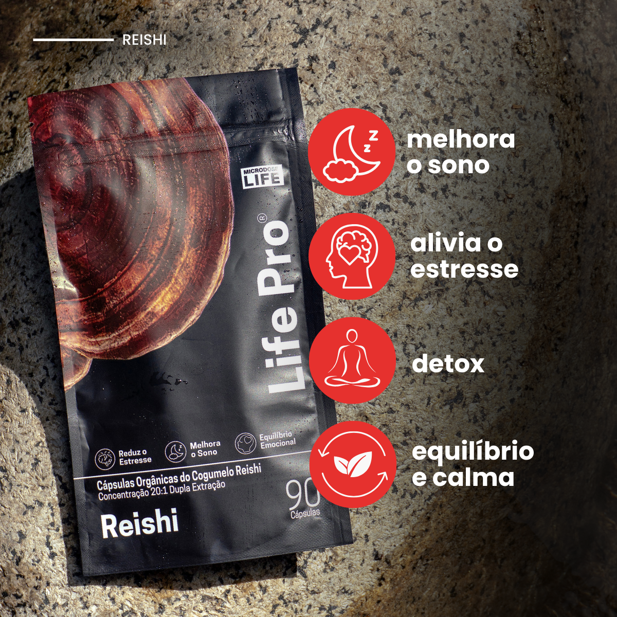 Cogumelo Reishi | Extrato Encapsulado 90 caps