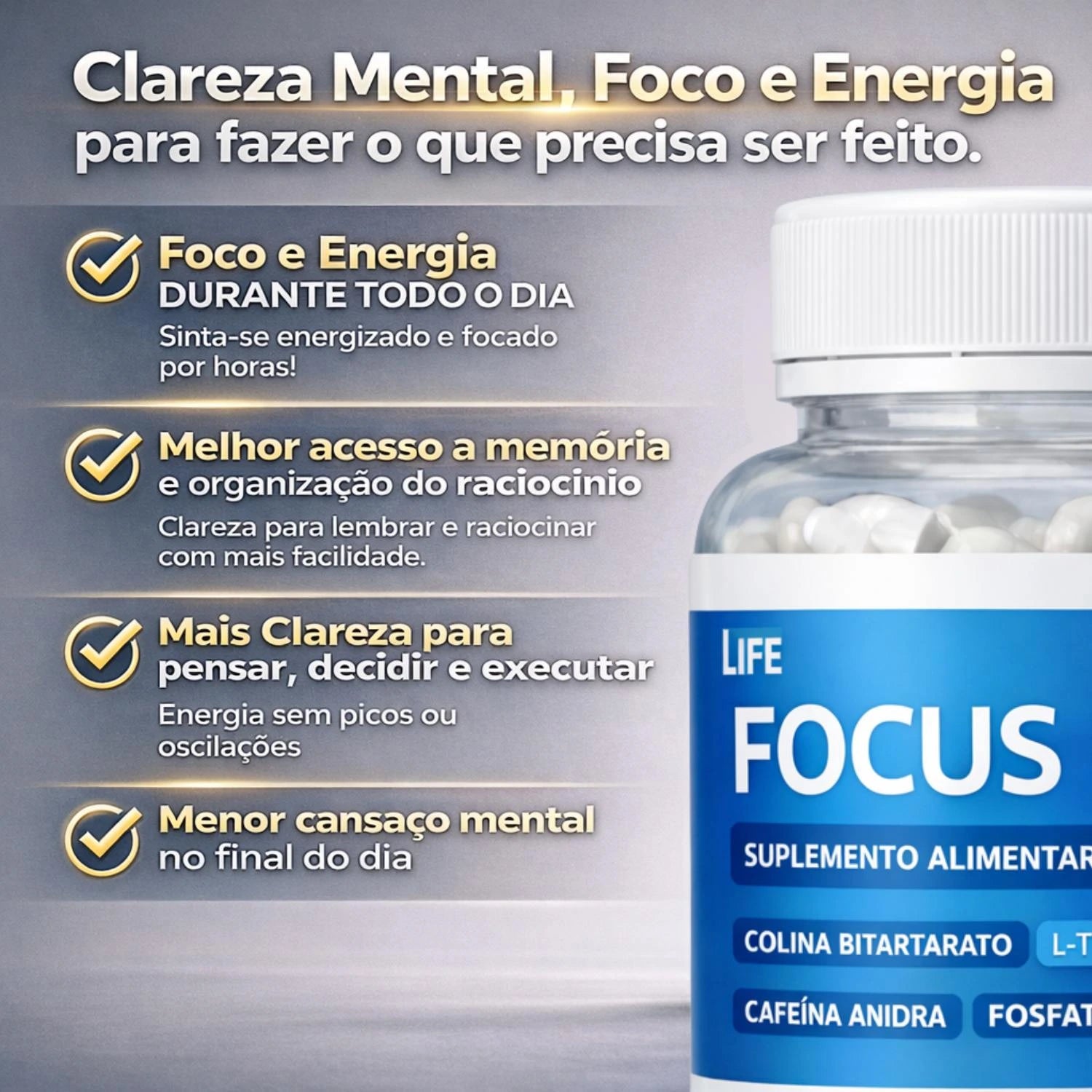 Focus Pro - Clareza e Foco (60 cápsulas)