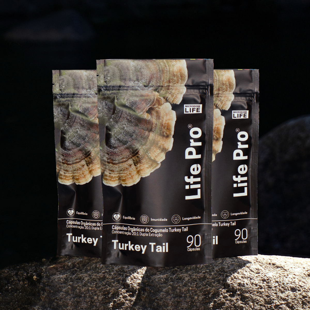 Cogumelo Turkey Tail (Cauda de Peru) | Extrato Encapsulado 90 caps