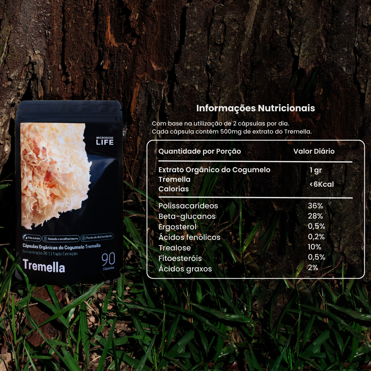 Cogumelo Tremella | Extrato Encapsulado 90 caps