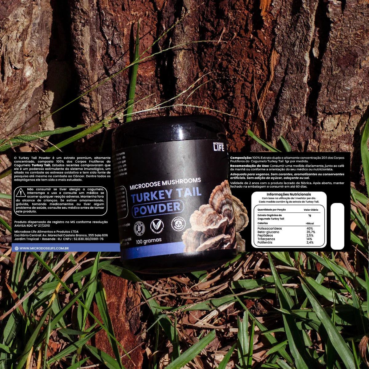 Cogumelo Turkey Tail (Cauda de Peru) | Extrato em Pó 100g
